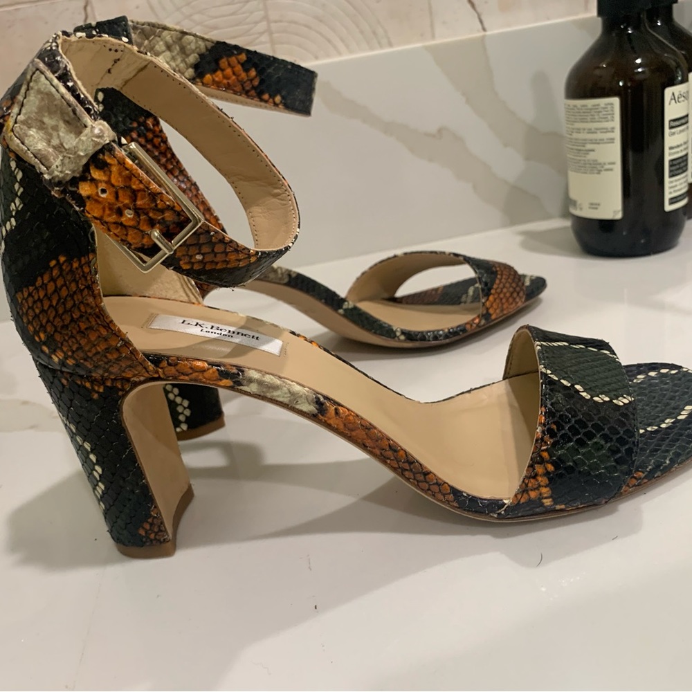 LK BENNET snake skin sandals